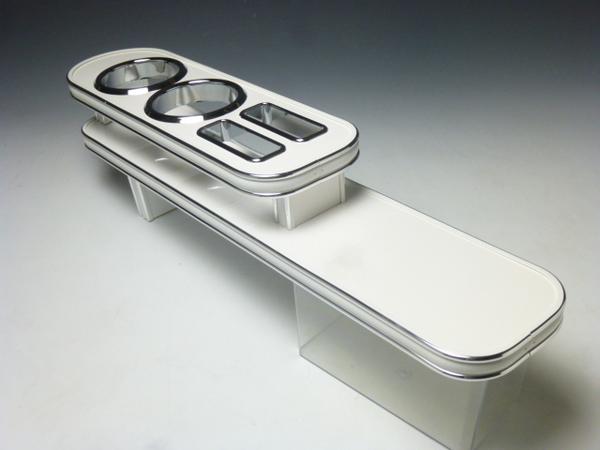 【売り切り! お買い得】DA64エブリィカップホルダー ホワイト ＷＨｘシルバー カスタム カスタムパーツ 車内収納 高級感 インテリア性 ドリンクホルダー 日本製 自社製作 職人仕上げ カー用品 7,867円