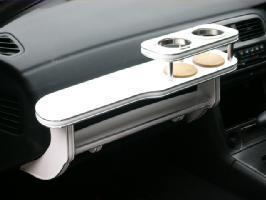 3色から選べる S14シルビア(93/5~)フロントテーブル カップ2個仕様 カスタム カスタムパーツ 車内収納 高級感 インテリア性 ドリンクホルダー 日本製 自社製作 職人仕上げ カー用品|one creation