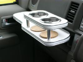 22色から選べる エブリィワゴン(05/8~)フロントテーブル カップ2個仕様 カスタム カスタムパーツ 車内収納 高級感 インテリア性 ドリンクホルダー 日本製 自社製作 職人仕上げ カー用品|one creation