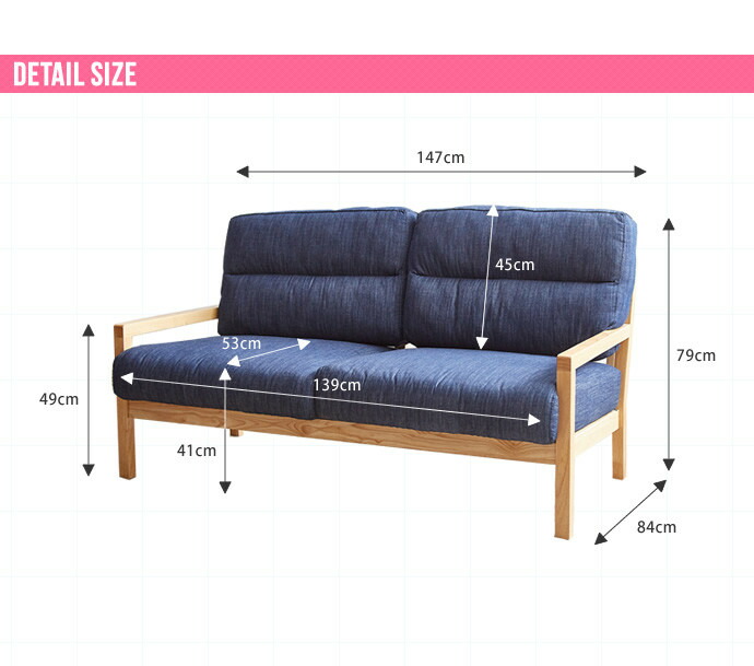 Life ウォッシャブルデニム生地 二人掛けソファ Life 二人掛けソファ デニム生地 インディゴブルー 西海岸風 カジュアル ヴィンテージ Mergertraininginstitute Com