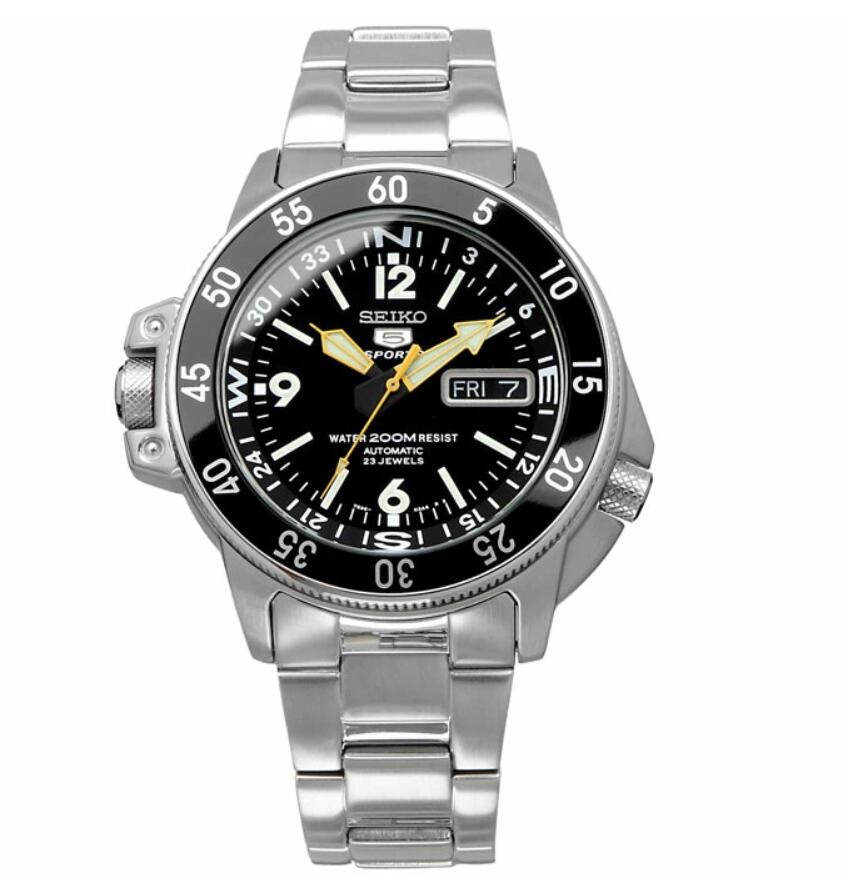 s*5様 セイコー5スポーツ21石自動巻き時計ブラックダイヤルオーバーホール済み Seiko 5 SEIKO5 Sports セイコー5スポーツ ファイブスポーツ