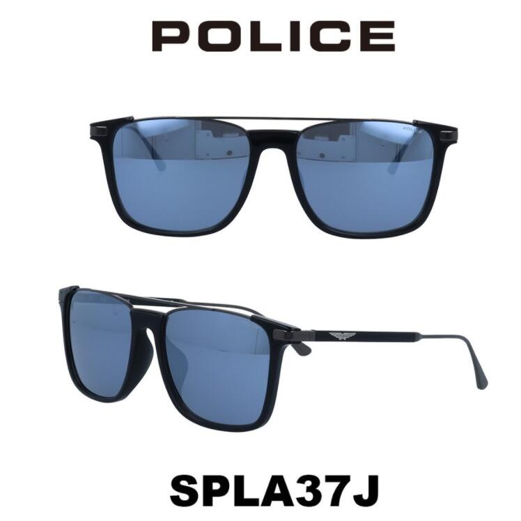 POLICE(ポリス) サングラス Japanモデル SPLA37J 700X シャイニーブラック・シャイニーガンメタル/ブルー・シルバーミラー 槙野着用モデル