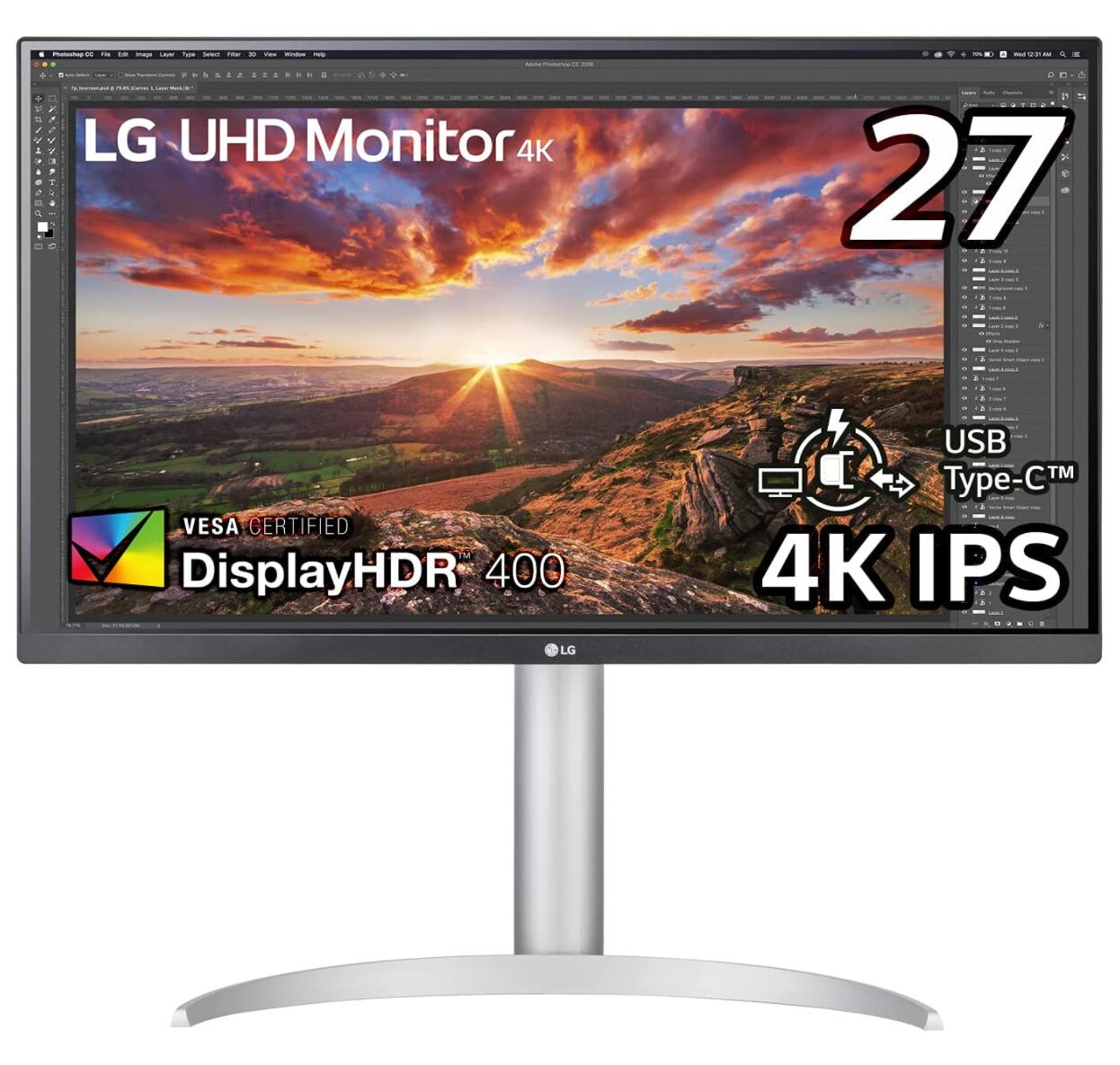 LG モニター 32UN500-W 31.5インチ/4K/HDR/VA非光沢/HDMI×2 DP