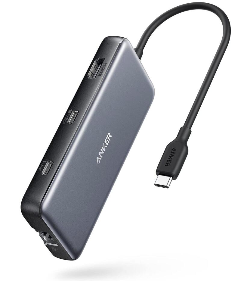 Anker PowerExpand 8-インチ-1 USB-C PD 10Gbps 資料 こしき 100W USB Power Delivery 相応う USB-C界面 4K (60サイクル) 最終生産物相応う HDMI界面 10Gbps 高速道路資料移らす USB-C界面 USB-A界面 1Gbps イーサネット microSD\u0026SD歌留多 拡張スロット積み上げる MacBook Pro iPad Pro相応う