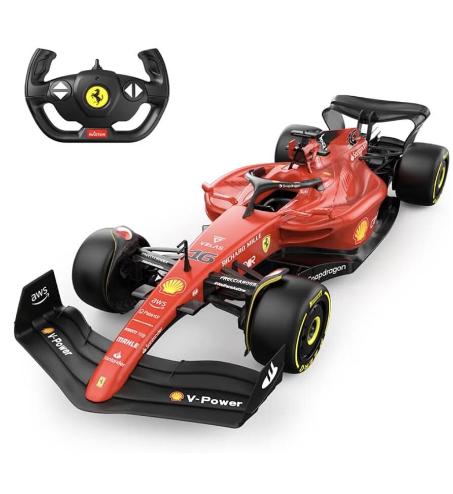 Rastar 1：12 フェラーリ F 1-75リモコンモデル車、フェラーリF 1 RCボーイズアダルトレーシングカー、2022 F 1チャレンジャー、2.4 G おもちゃ