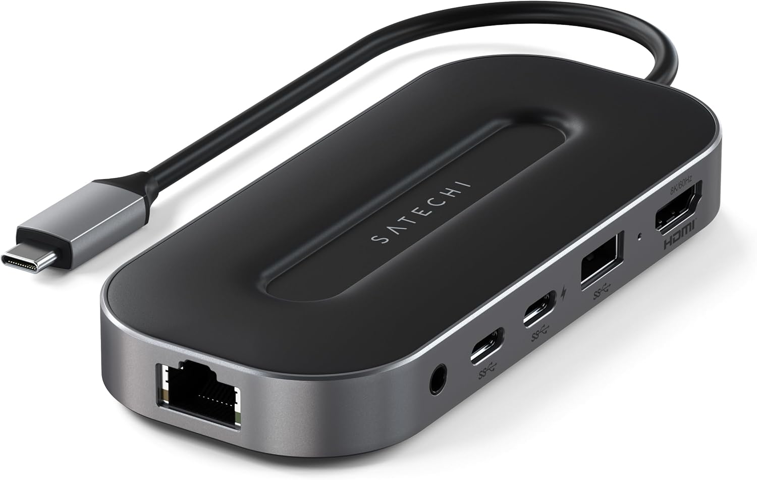 Satechi USB ハブ Type-C USB4 マルチハブ 6-in-1 イーサネット 2.5G, USB-C PD 充電, 8K HDMI, USB-A/USB-Cデータ, 音声ジャック USB-C ハブ (MacBook Pro/M2, iPad Pro など対応)|ONE DAY ONE STYLE