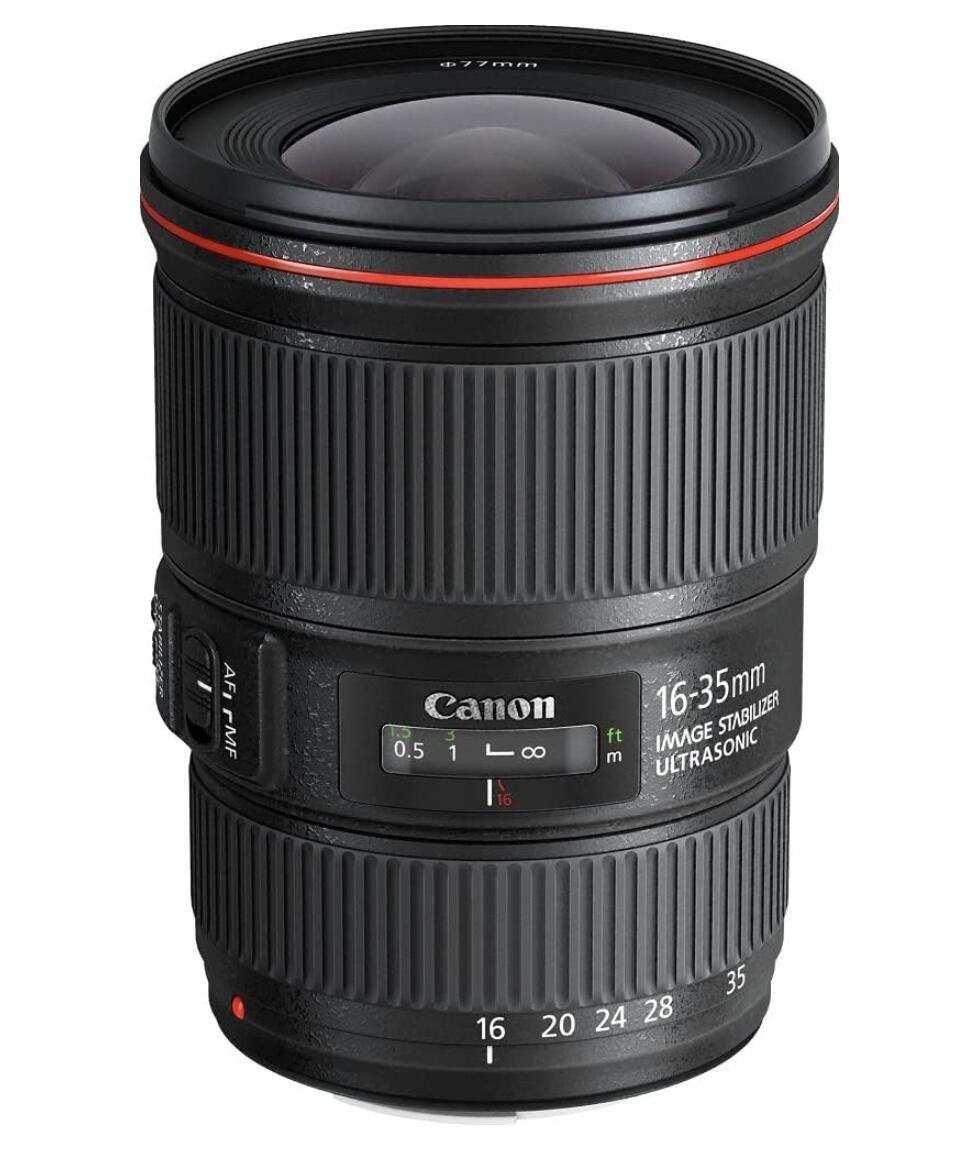 【中古 美品】Canon 広角ズームレンズ EF16-35mm F4L IS USM フルサイズ対応 EF16-3540LIS