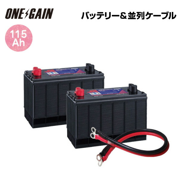 115Ahバッテリー+並列ケーブルセット ACデルコ ボイジャー M31MF×2台 + 並列用ケーブルキャンピングカーやレジャーに AC Delco 115Ahバッテリー+並列ケーブルセット ACデルコ ボイジャー M31MF×2台 + 並列用ケーブルキャンピングカーやレジャーに AC Delco