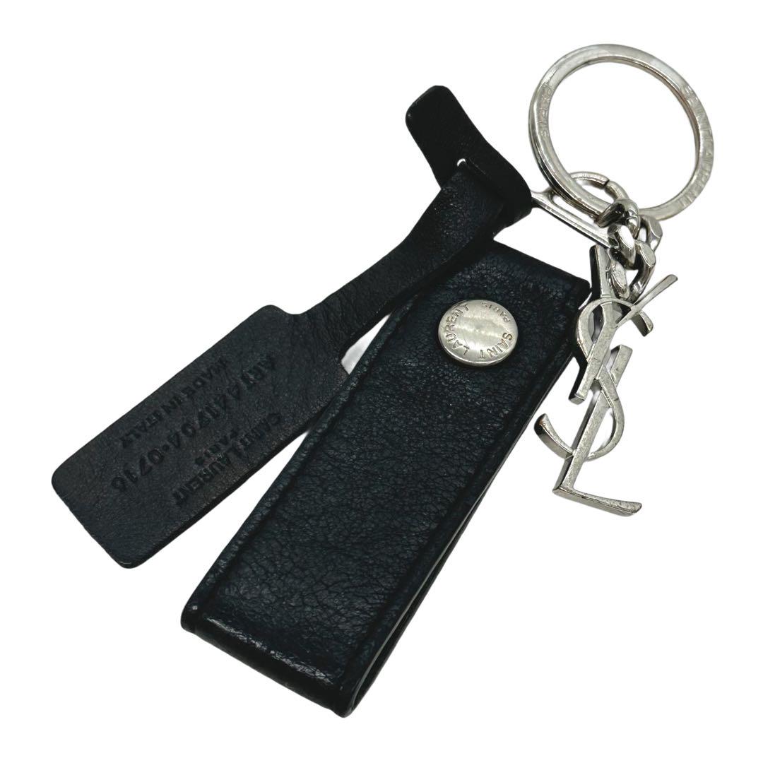 サンローラン YSL キーリング チャーム ストラップ 小物 ロゴ メタル SAINT LAURENT - サンローランパリ SAINT LAURENT PARIS ロゴ