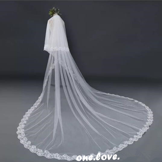 WITHAWHITE アールイズ　メロウ刺繍ロングベール3m WITHAWHITE アールイズウエディング メロウ刺繍 ロングベール
