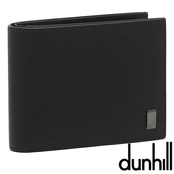 ダンヒル dunhill SIDECAR GUNMETAL メンズ ブラック 二つ折り財布 19F2F32SG001R