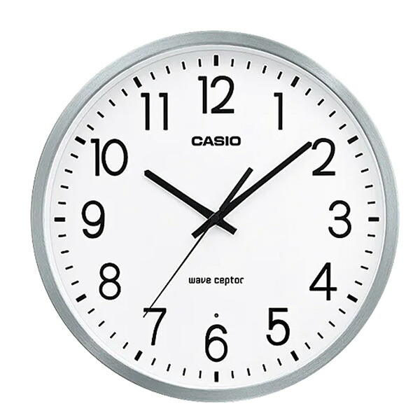 CASIO カシオクロック シルバー 掛時計 IQ-2100J-8JF