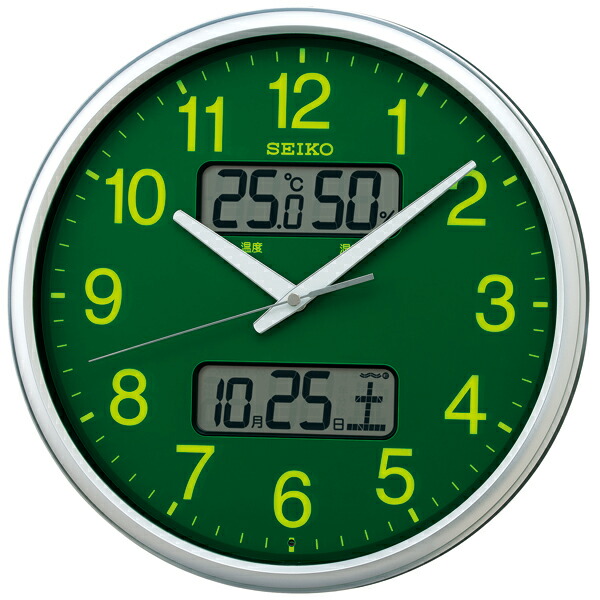 【SEIKO CLOCK】 セイコークロック 温度・湿度表示つき 電波時計 掛け時計 アナログ KX235H