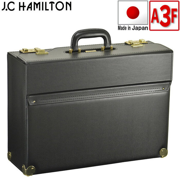 【ポイント5倍！7/19～26】【JC HAMILTON】 ジェーシーハミルトン フライトケース メンズ 日本製 ブラック 20039-1｜1MORE（ワンモア）