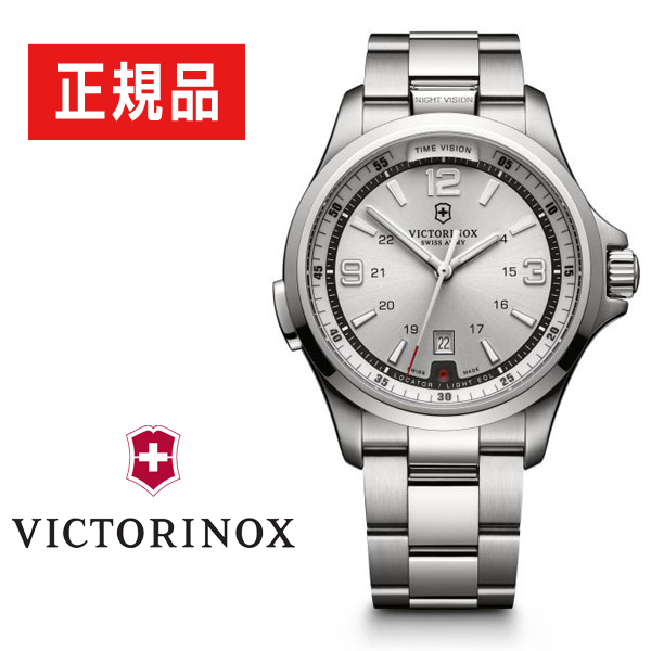 楽天市場 Victorinox ビクトリノックス Night Vision ナイトヴィジョン Ledライト クォーツ メンズ 腕時計 シルバー 241571 1more ワンモア