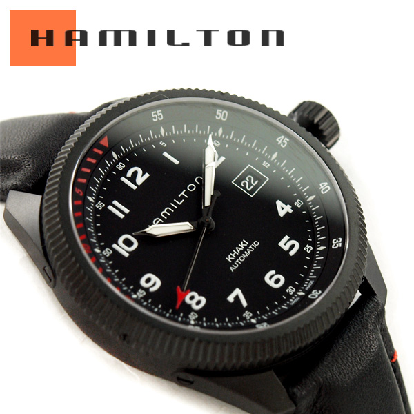 保証書付 Hamilton ハミルトン Khaki Aviation カーキ アビエーション テイクオフ オート エア ツェルマット メンズ 腕時計 アナログ 自動巻き オートマチック レザーベルト 本革 ブラック パイロット 42mm スイス製 H 格安 Upload Easypromomusic Net