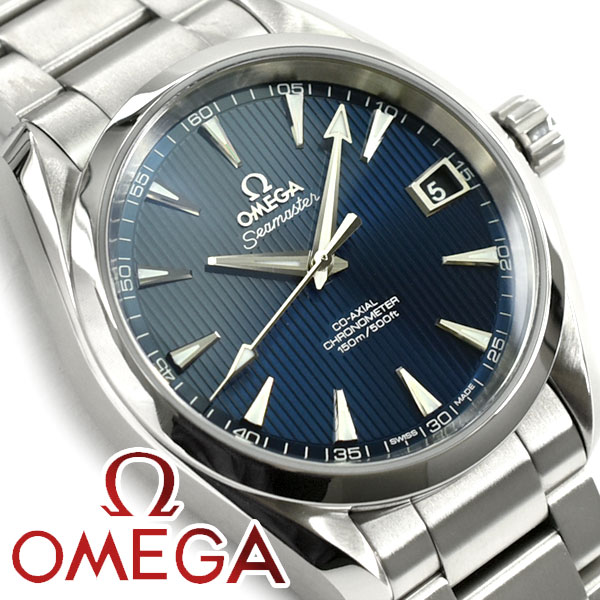 楽天市場 Omega オメガ シーマスター アクアテラ 自動巻き機械式 クロノメーター メンズ腕時計 ブルーダイアル ステンレスベルト 231 10 39 21 03 001 1more ワンモア