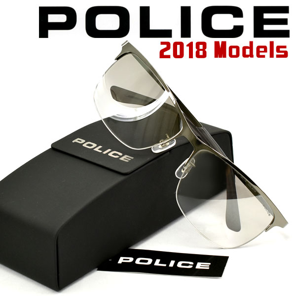 【POLICE】ポリス 2018年新作 サングラス フレームの枠なしタイプ グレー×ガンメタ PL746J-S11X