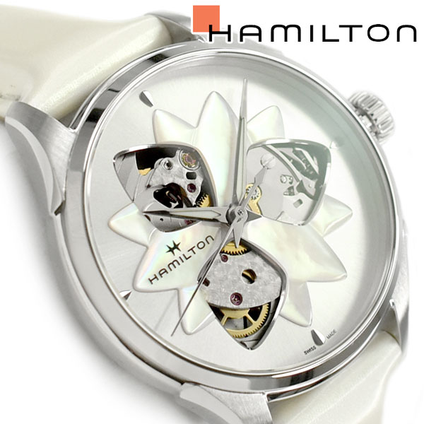 2020年最新海外 Hamilton ハミルトン ジャズマスター オープンハート 自動巻き手巻き付き レディース腕時計 ホワイトシェルダイアル レザーベルト H32115991 1more ワンモア 最新の激安 Cverano Edu Ec