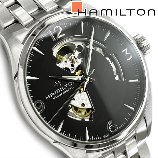 絶対一番安い Hamilton ハミルトン ジャズマスター オープンハート オート 自動巻き手巻き付き オープンハート メンズ腕時計 ブラックダイアル ステンレスベルト H32705131 売り切れ必至 Www Dialab Rs