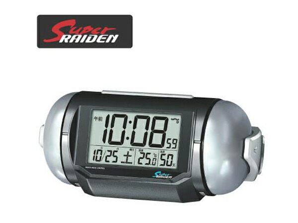 【SEIKO CLOCK】セイコー PYXIS ピクシス スーパーライデン 大音量 電波目覚まし時計 ブラックメタリック NR523K【ネコポス不可】|1MORE(ワンモア)