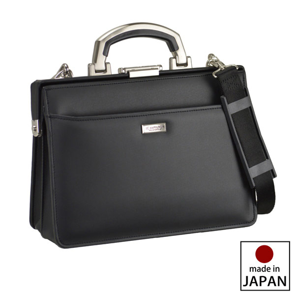 【4/4～4/10 10％OFFクーポン配布中】【JC HAMILTON】 ジェーシーハミルトン ビジネスバッグ メンズ 日本製 合成皮革 ブラック 22341-1