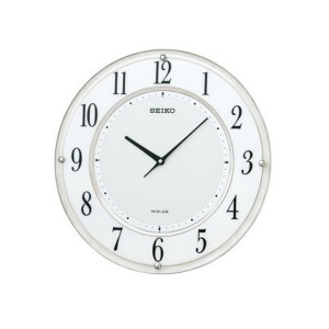 【ポイント5倍!7/19~26】【SEIKO CLOCK】セイコークロック製セイコー SEIKO クロック 薄型電波ソーラークロック SF506W ホワイト|1MORE(ワンモア)