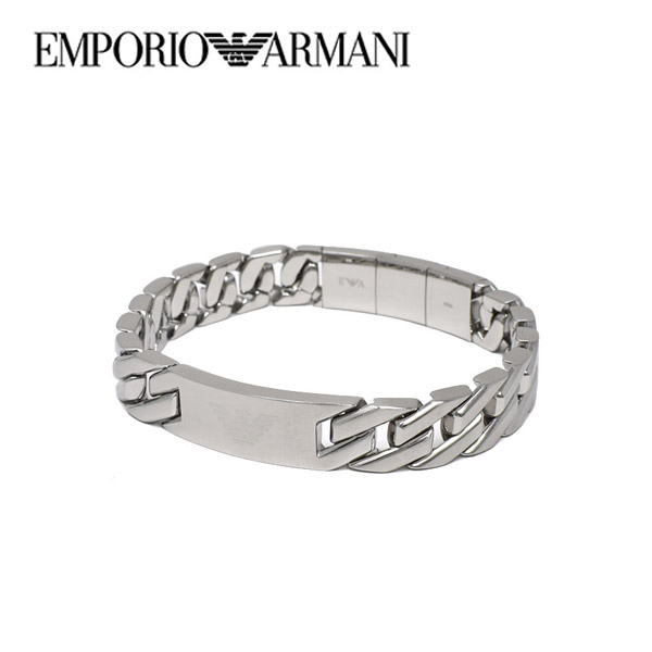 【ポイント5倍!7/19~26】エンポリオアルマーニ ブレスレット EMPORIO ARMANI ロゴ ドッグタグ シルバー メンズ レディース EGS2435040|1MORE(ワンモア)