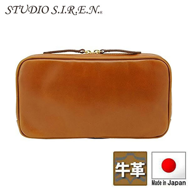 【4/4～4/10 10％OFFクーポン配布中】スタジオサイレン クラッチバッグ・セカンドバッグ メンズ ブラウン 日本製 牛革 エコレザー 25862-8