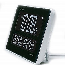 【4/4～4/10 10％OFFクーポン配布中】【SEIKO CLOCK】セイコークロック製セイコー SEIKO 電波交流式デジタル 目覚まし時計 DL208W ブラック
