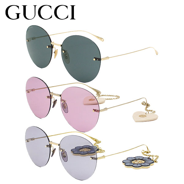【10％OFFクーポン配布中 4/30～5/7 】グッチ  サングラス ユニセックス ゴールド×グレー ゴールド×ピンク ゴールド×ヴァイオレット アジアンフィット メンズ レディース GG1149S-002 GG1149S-005 GG1149S-006