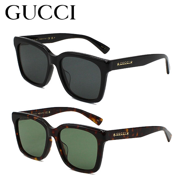 グッチ サングラス ユニセックス ブラック×グレー ハバナ×グリーン アジアンフィット メンズ レディース GG1175SK-001 GG1175SK-004