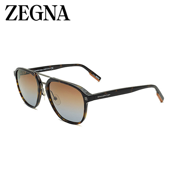 ゼニア サングラス ユニセックス ハバナ×ブラウンブルーグラデ ノーズパッド メンズ レディース EZ0159-D-52F-59