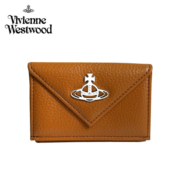 ヴィヴィアン・ウエストウッド ENVELOPE BILLFOLD 札入れ 三つ折り ミニ札入れ オーブ 黄み 51150009-S000D-YE バッグ・小物・ブランド雑貨-レディース財布-財布・ケース