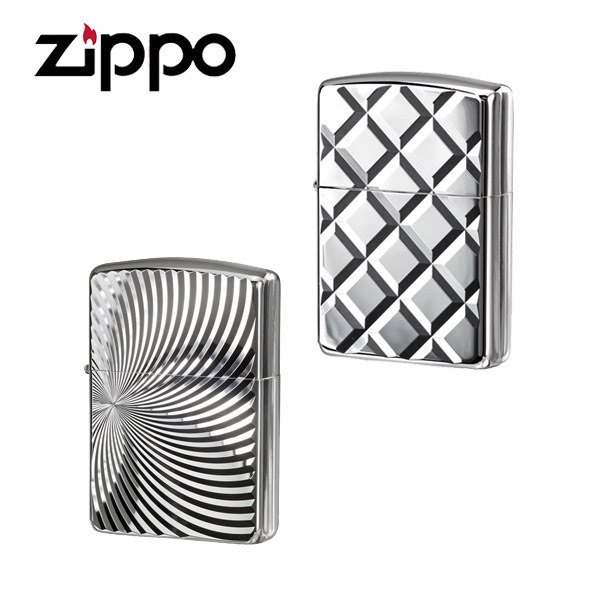 【最大2000円OFFクーポン 5/23～5/27】ジッポー 162 アーマー ライター メンズ スパイラル/ダイヤカット シルバー ZIPPO ZIP-16DC