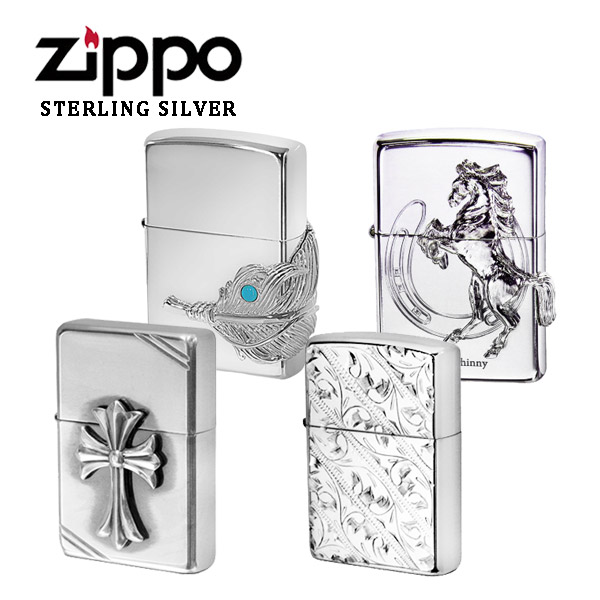 楽天市場】【送料無料おまけ付】純銀 zippo スターリングシルバー925