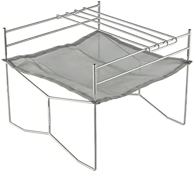 焚き火台 メッシュ焚き火台 キャンプストーブ 軽量焚き火台 ウッドストーブ 組み立て式 軽量コンパクト 31.5cm 五徳付き アウトドア キャンプ