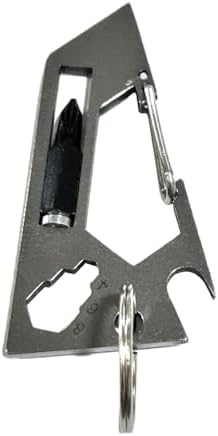ユーティリティキーホルダー、キー用カラビナクリップ | オールインワン ビールオープナー キーホルダー,アウトドアツールコンビネーションカード、??ステンレススチールキーホルダーユーティリティガジェットバレンタインデー用