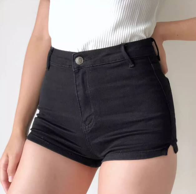 レディース ボトムス デニム ショートパンツ ホットパンツ ショート スリム 細身 ストレート ストリート ファスナー ポケット ハ