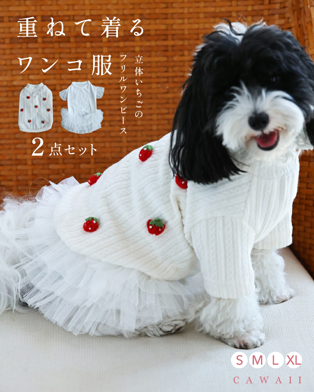 重ねて着るワンコ服 2点セット【set】/　犬服 洋服｜cawaii