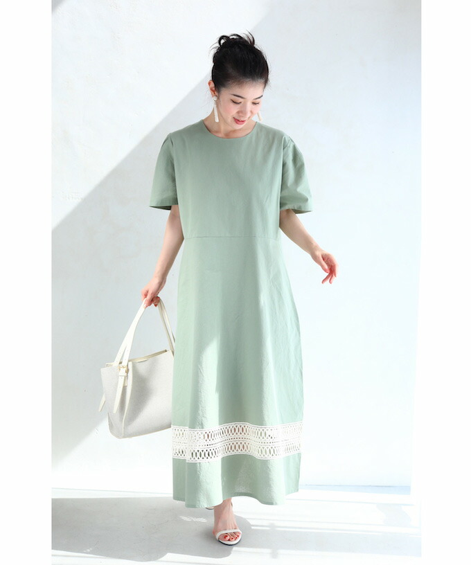 S L対応 足元レースのペールカラーロングワンピース Vmaphotographystudios Com