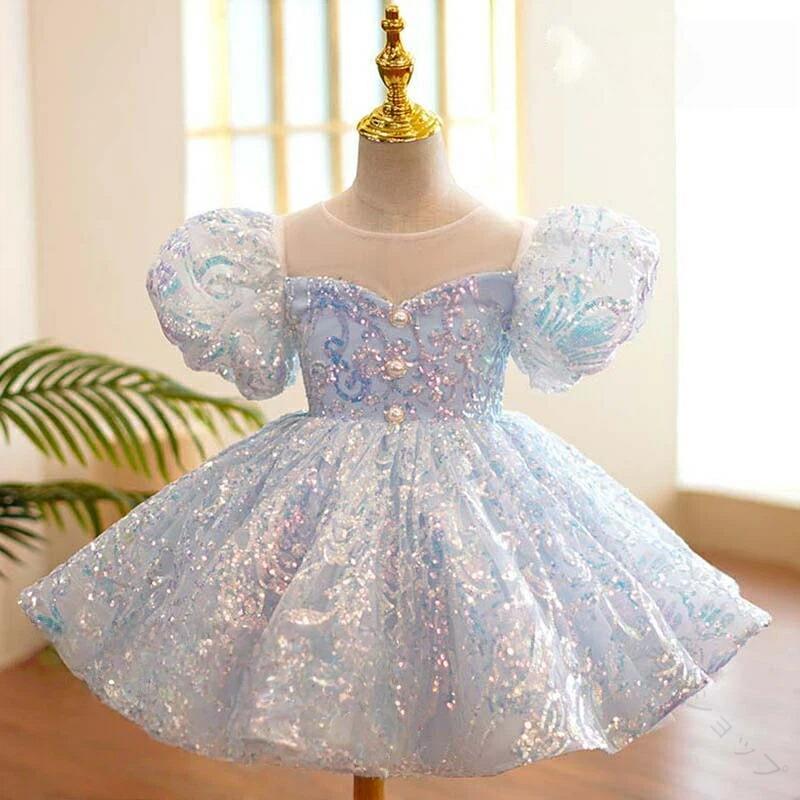 子供 ドレス 結婚式 ブルー トリム ベビー ドレス 半袖 フォーマル パーティー ドレス セレモニー ドレス リトル プリンセス ドレス 女の子 キッズ 小学生 卒業式 発表会 演奏会 誕生日 お宮参り ピアノ お祝い 80cm 90cm 100cm 110cm 120cm 130cm 140cm 150cm 6,282円
