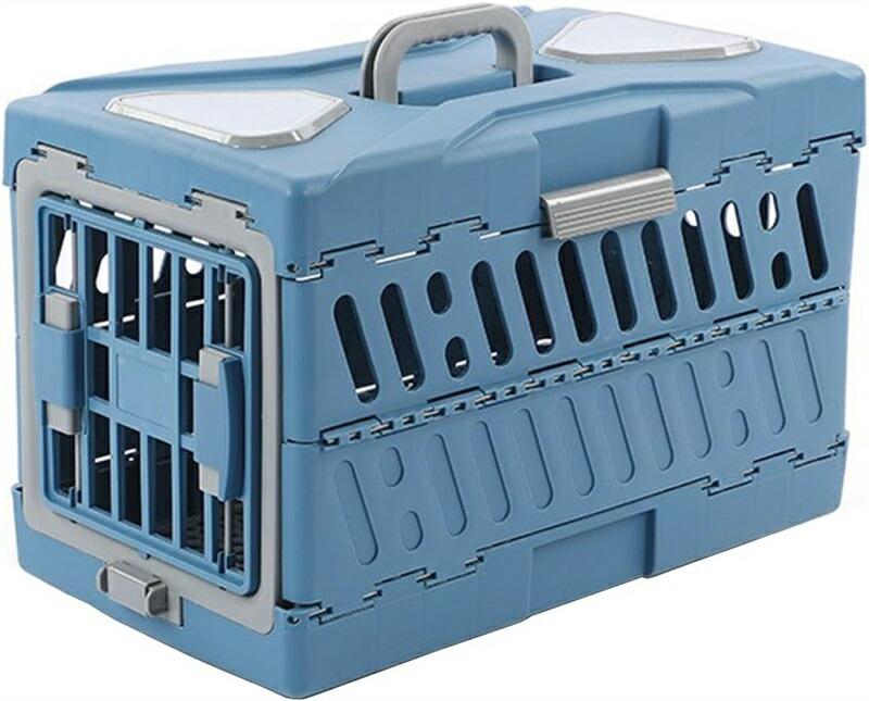 ペットキャリー 猫 犬 キャリー キャリーケース ペットキャリーケース 航空輸送ボックス 航空箱 折り畳み 取っ手付き 猫用 犬用 軽量 通気性 換気 洗えるド 収納便利 組立簡単 犬猫兼用 ハード クレート 小型犬 中型犬 小動物 移動 外出 旅行 キャンプ用