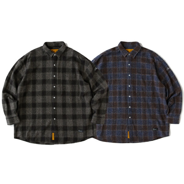 楽天市場】FAT エフエーティー SHADOWBONE メンズ シャツ チェック