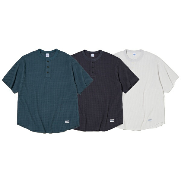 RADIALL ラディアル BIG WAFFLE - HENLEY NECK SHIRT S/S ビックワッフル ヘリーネック【17時まで即日送りとどける】【貨物輸送無料】