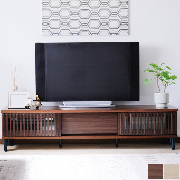 楽天市場】150 テレビボード ナチュラル/ウォールナット テレビ