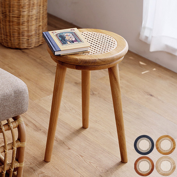 楽天市場】ラタンスツール スツール イス 椅子 いす 丸椅子 丸イス