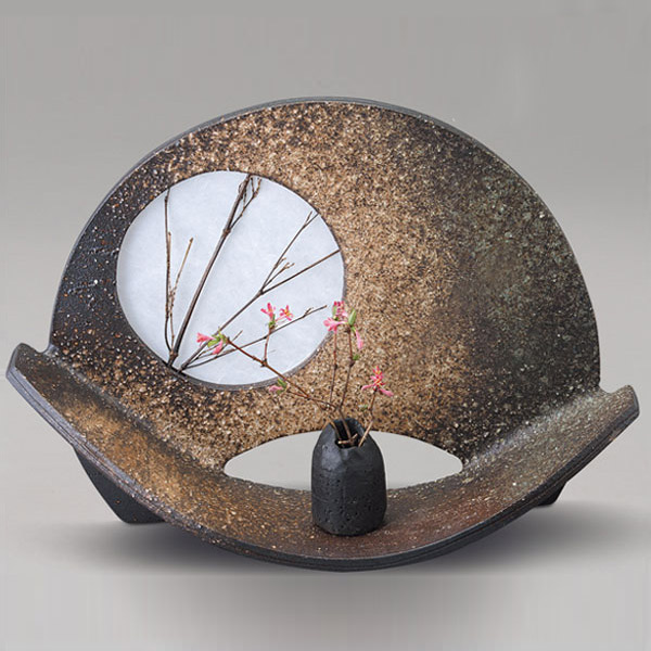 楽天市場】扇型花器(大) 信楽焼 : どんどんどんの家具