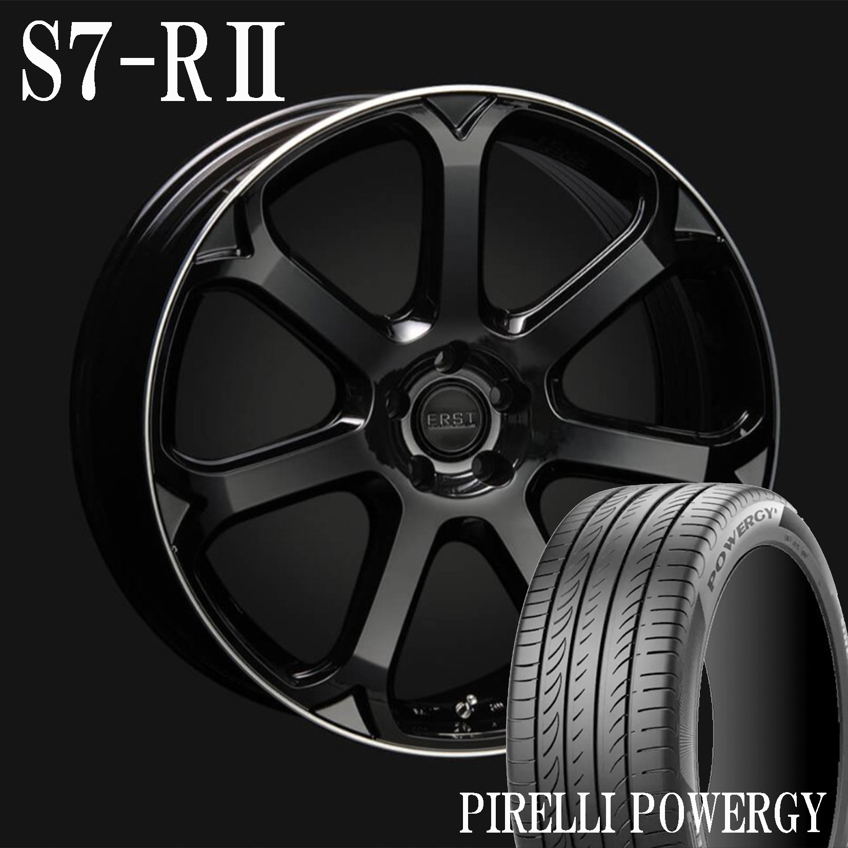 ★4/10限定ポイント2倍★ VOLVO ボルボ V90 S90 (PB) ERST newWHEEL S7-R2 19×8.0J(40) グロスブラック/リップポリッシュ ピレリタイヤ４本セット！