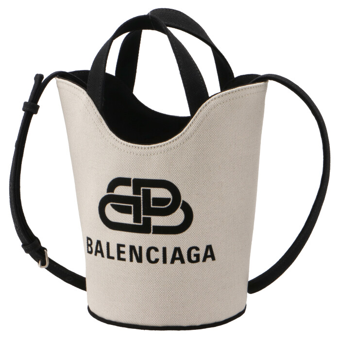 バレンシアガ BALENCIAGA ショルダーバッグ ホワイト WAVE XS バケット